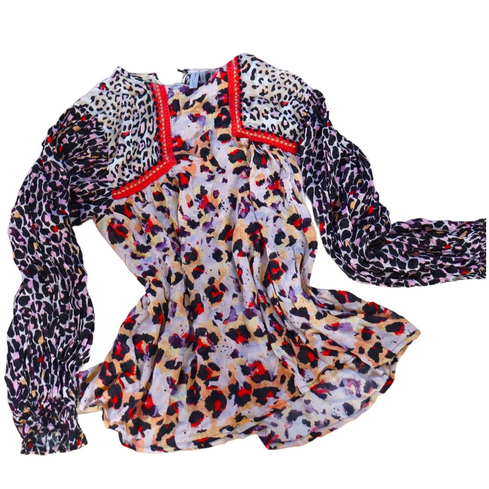 Anthropologie Blank London Blouse NWOT Leopard Top